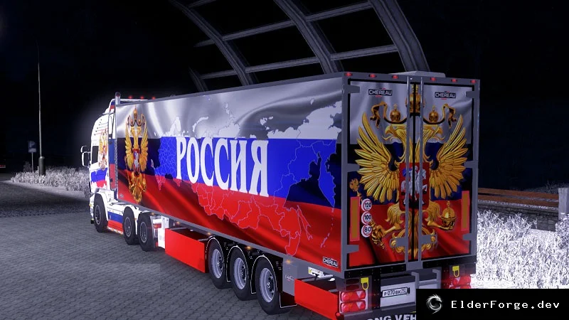 Обложка мода: Скин RUSSIA для RJL v1.4 и трейлера – мод для Euro Truck Simulator 2