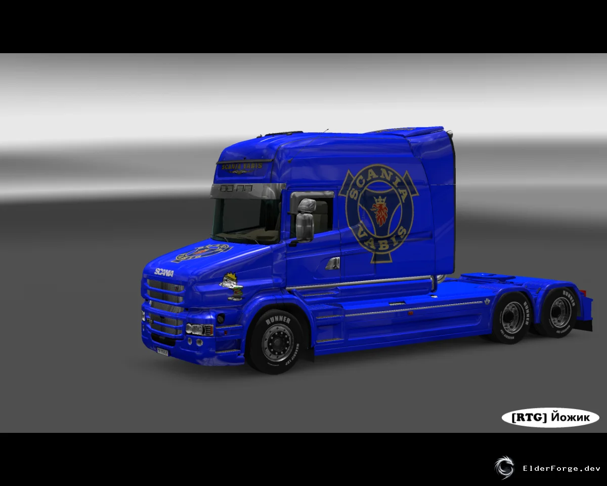 Обложка мода: Скин Scania Combi001 v1.0 для ETS2 – новые обвесы для Scania T и прицепа