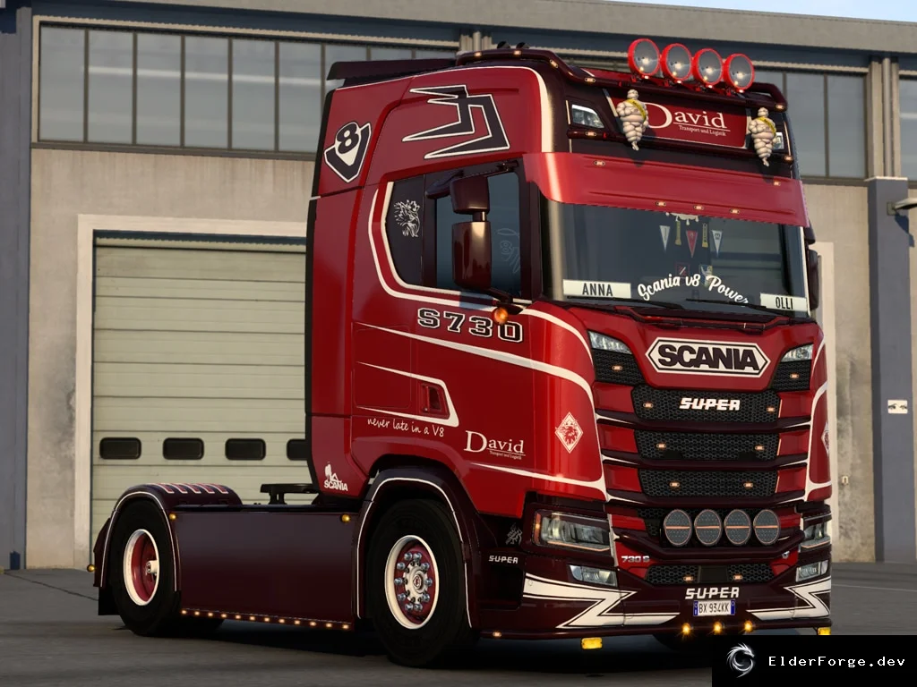 Обложка мода: Скин Scania S с высокой кабиной для Euro Truck Simulator 2