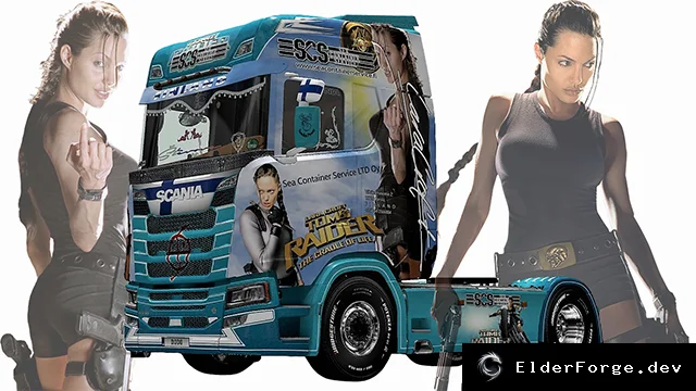 Обложка мода: Скин Scania S «Си Контейнер Сервис» – фирменный стиль от Финской компании для ETS2 1.35