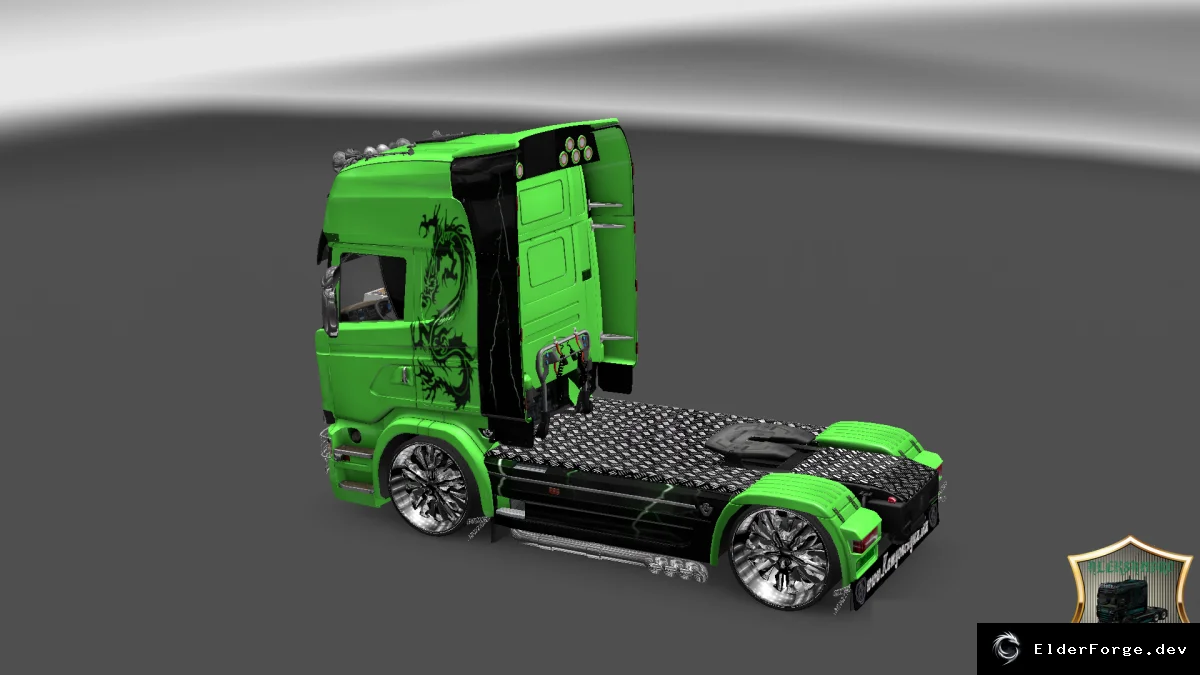 Обложка мода: Скин Scania Streamline Green Dragon v2 для Euro Truck Simulator 2