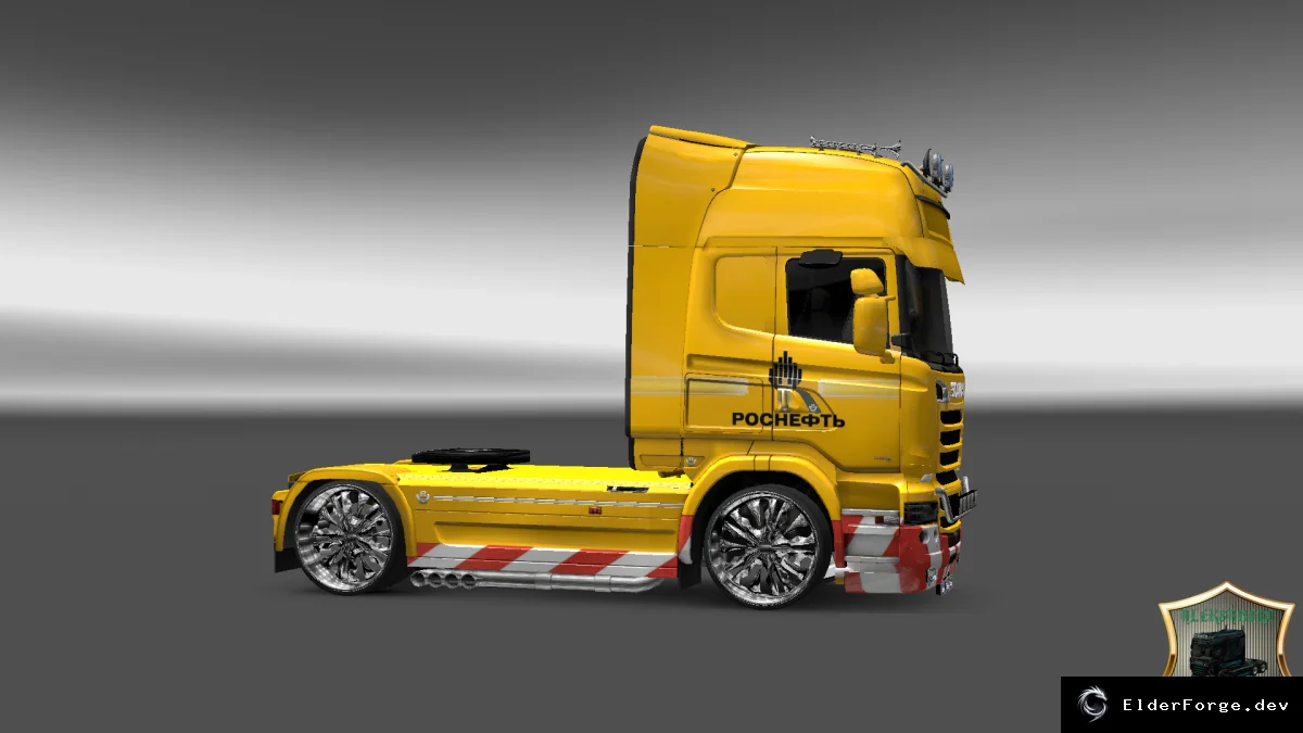 Обложка мода: Скин Scania Streamline Rosneft для Euro Truck Simulator 2