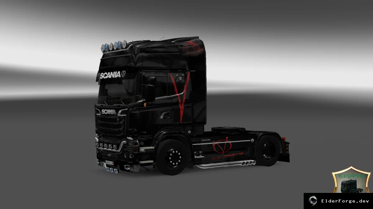 Обложка мода: Скин Scania Streamline V – Vindetta 2.0 для Euro Truck Simulator 2