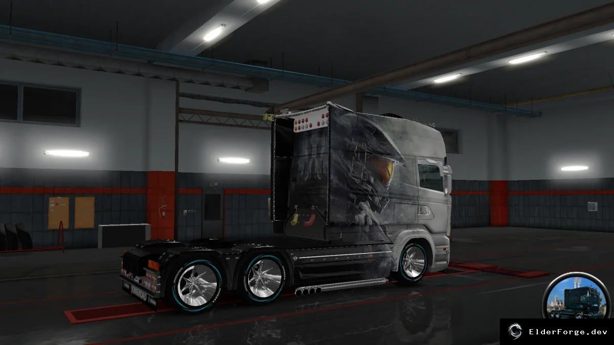 Обложка мода: Скин Soldier of the Future v2 для Scania RS Longline – Euro Truck Simulator 2