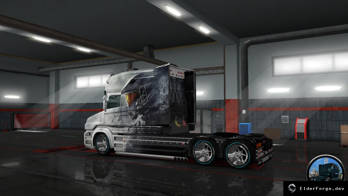 Обложка мода: Скин Soldier of the Future v2 для Scania T Longline – новый внешний вид в Euro Truck Simulat…