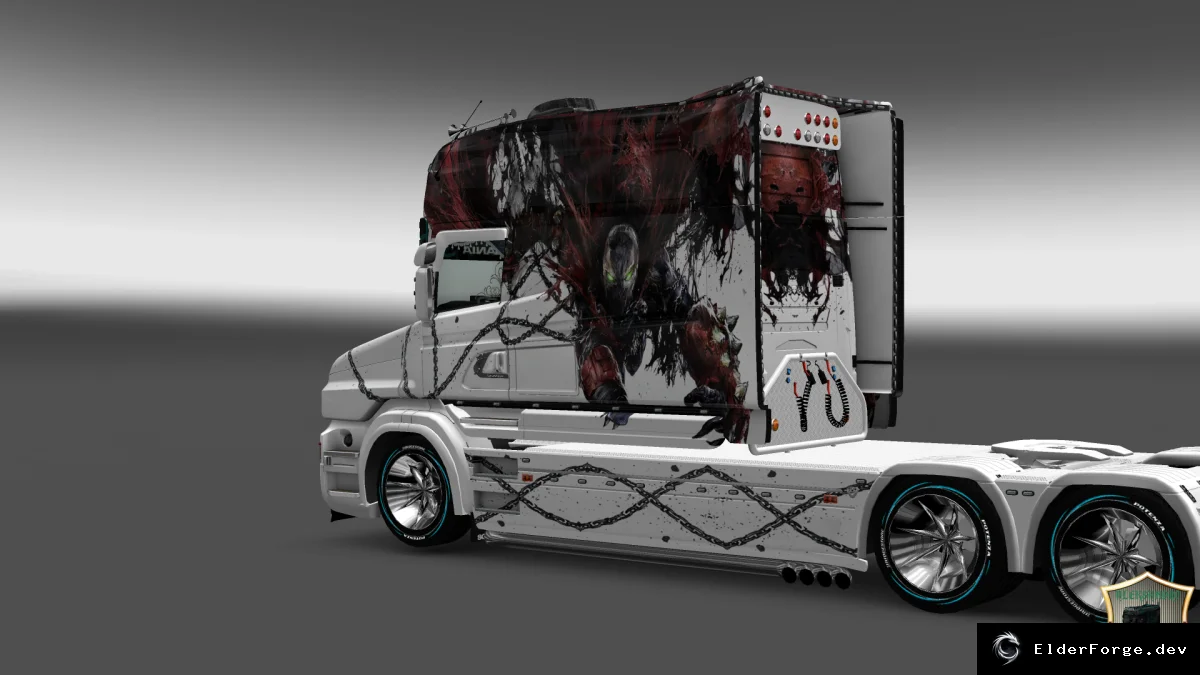 Обложка мода: Скин Spawn для Scania T Longline – новый внешний вид в Euro Truck Simulator 2