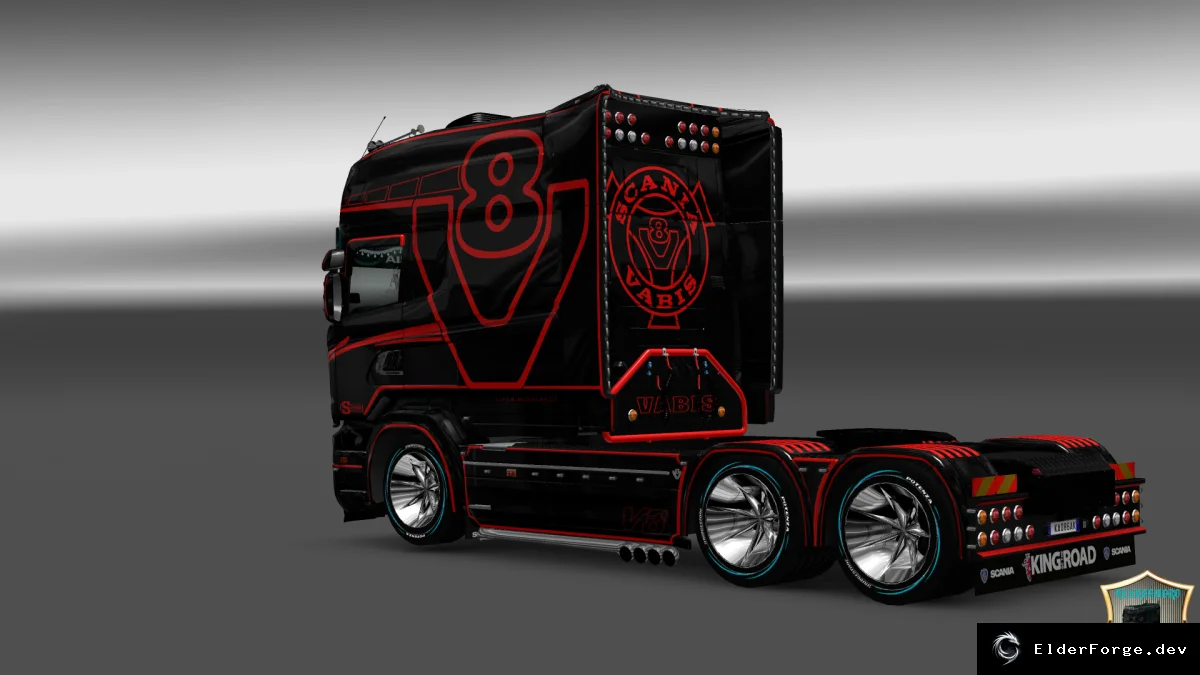 Обложка мода: Скин Vabis Red для Scania RS Longline – Euro Truck Simulator 2