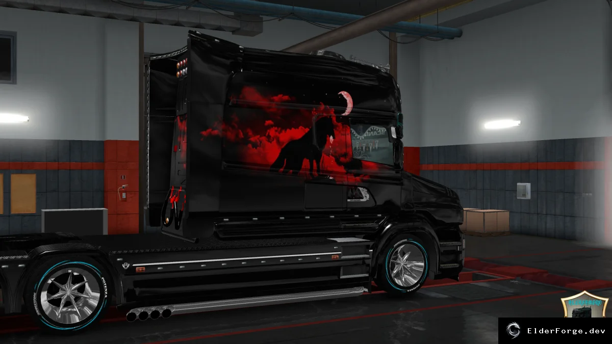 Обложка мода: Скин Volk v2 для Scania T Longline – новый внешний вид в ETS2