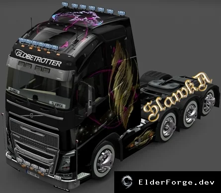 Обложка мода: Скин Volvo FH16 2013 «Abstraction» для Euro Truck Simulator 2