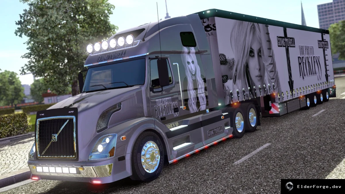 Обложка мода: Скин Volvo VNL 670 и прицеп Krone для Euro Truck Simulator 2