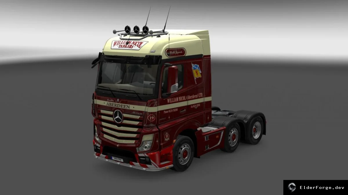 Обложка мода: Скин William Nicol Tankers для Mercedes Actros MP4 – ETS2