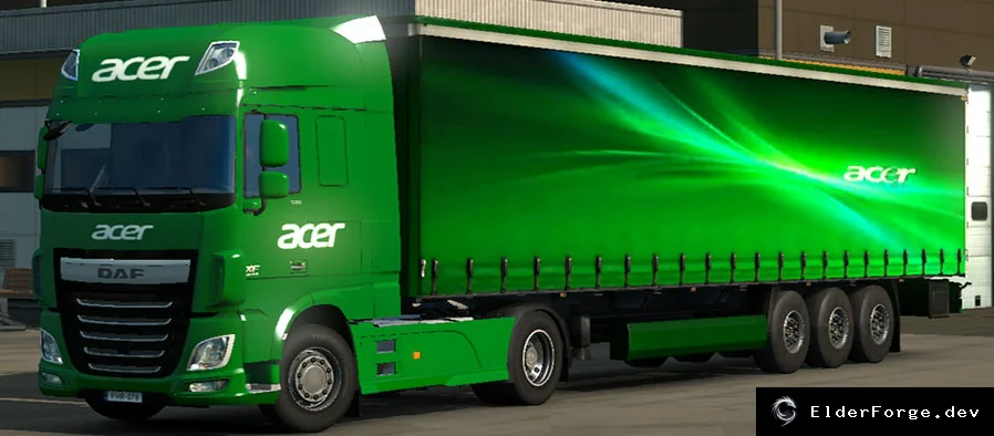 Обложка мода: Скин‑пак Aser для DAF XF Euro 6 и прицепов – ETS2
