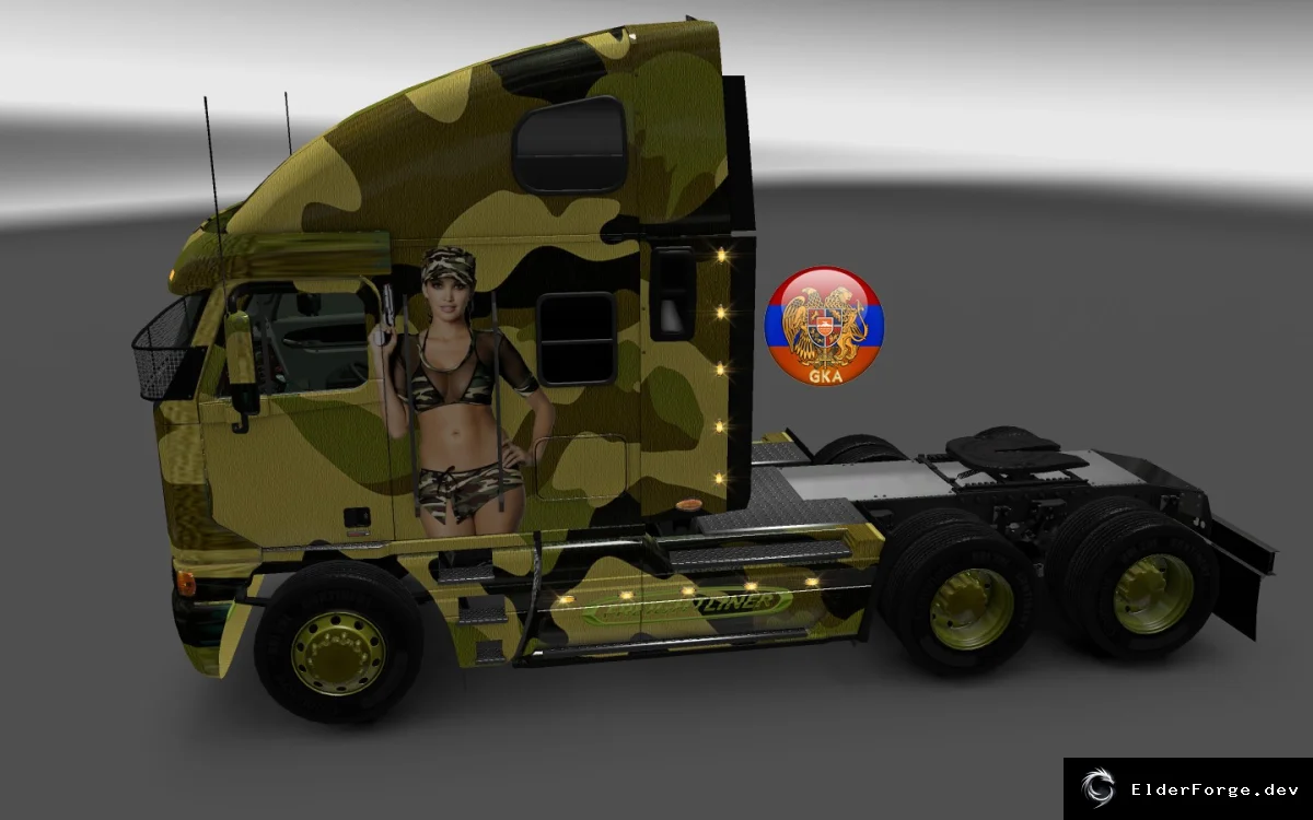 Обложка мода: Скины Argosy Style для Freightliner Argosy – металлик‑оттенки в Euro Truck Simulator 2