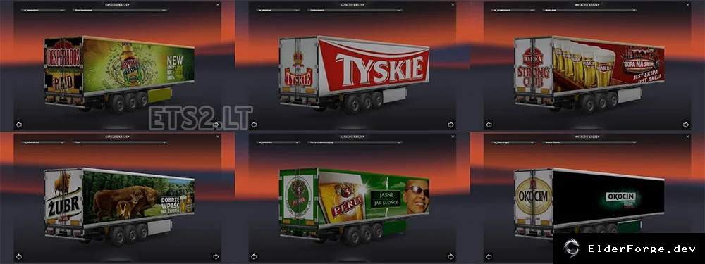 Обложка мода: Скины трейлеров пивоваренных компаний для Euro Truck Simulator 2