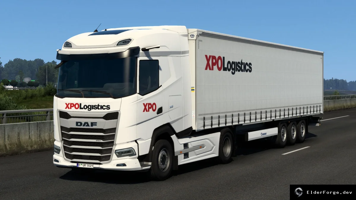 Обложка мода: Скины XPO Logistics для Euro Truck Simulator 2 – белый и красный варианты (v1.3)