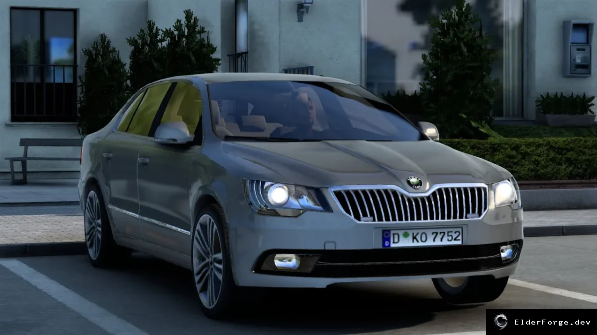 Обложка мода: Skoda Superb – реалистичный автомобиль для Euro Truck Simulator 2