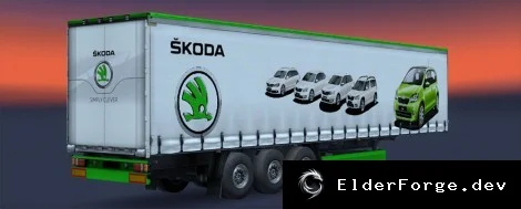 Обложка мода: Skoda Trailer Profiliner для Euro Truck Simulator 2 – реалистичный прицеп
