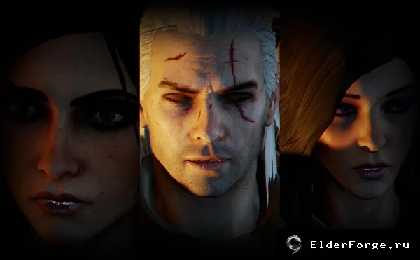Обложка мода: Слайдеры персонажей из Ведьмака 3 для Dragon Age: Inquisition – Geralt, Yennefer, Triss