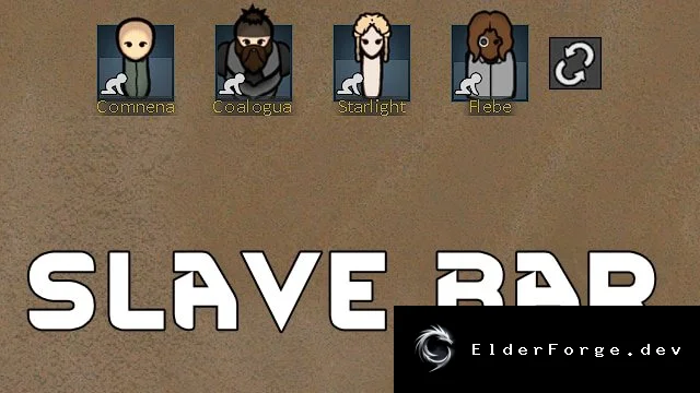 Обложка мода: SlaveBar – переключатель отображения рабов и заключённых в RimWorld