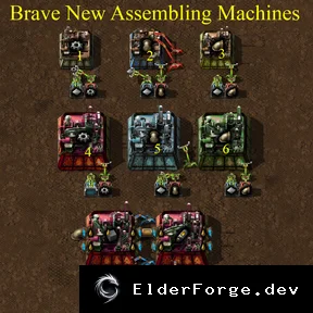 Обложка мода: Смелые новые сборочные машины для Factorio – расширенный производственный потенциал