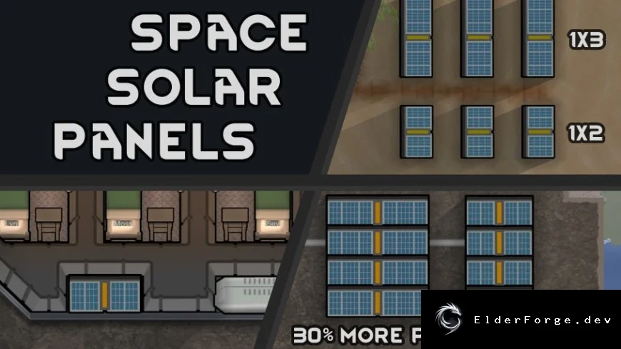 Space Solar Panels – улучшенные солнечные панели 1x2 и 1x3 для RimWorld