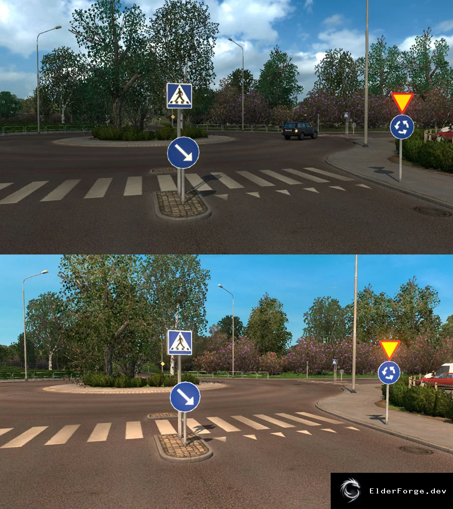 Обложка мода: Spring Weather Mod для Euro Truck Simulator 2 – Весенняя погода v2.1