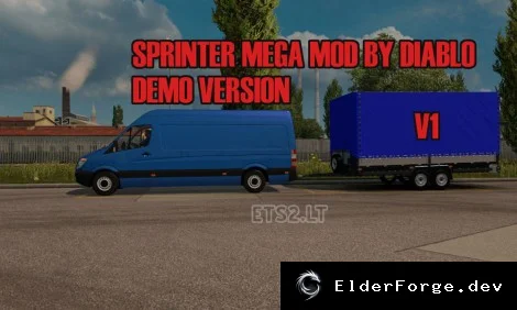 Обложка мода: Sprinter Mega Mod – демо‑версия для Euro Truck Simulator 2 (v1.0)