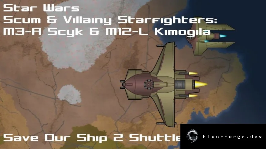 Star Wars Scum and Villainy: Перехватчик M3‑A Scyk и истребитель M12‑L Kimogila для RimWorld