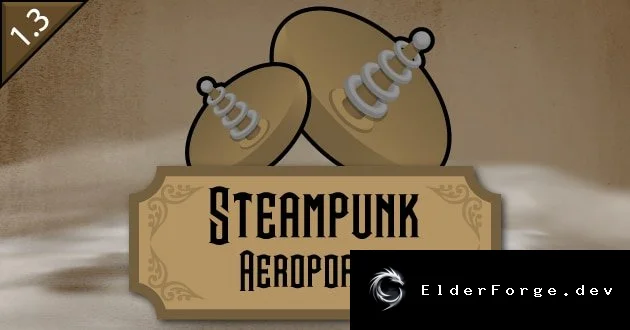 Steampunk Aeroports – стимпанк‑текстуры космопортов для RimWorld