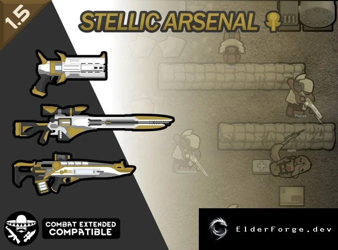Stellic Arsenal – ультрасовременное импульсное оружие для RimWorld