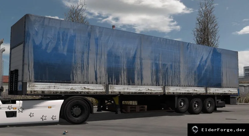 Обложка мода: Шторный полуприцеп Krone для Euro Truck Simulator 2 – улучшенные колёса, подъемная ось и кор…