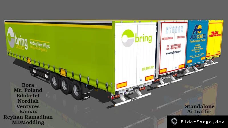 Обложка мода: Шторный прицеп Schmitz Hupa Curtain для Euro Truck Simulator 2