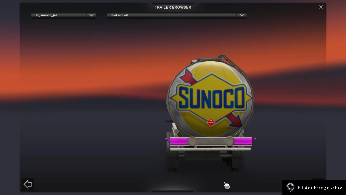 Обложка мода: Sunoco Fuel Trailer для Euro Truck Simulator 2 – транспорт топлива