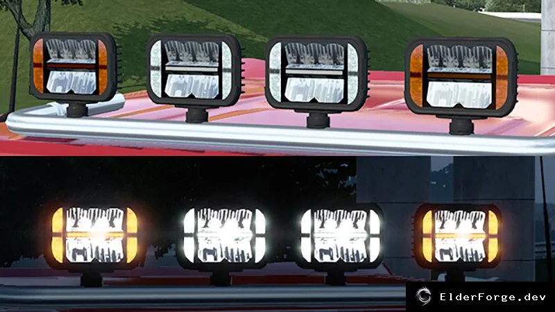 Обложка мода: Светодиодные лампы Strands Alaska для ETS2 – 5 цветов и эффекты