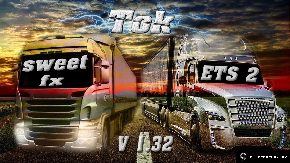 Обложка мода: SweetFX+Reshade для Euro Truck Simulator 2 – яркие цвета, улучшенный HDR