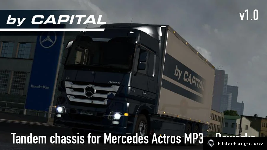 Обложка мода: Тандемные шасси для Mercedes MP3 Reworks – ETS2 мод
