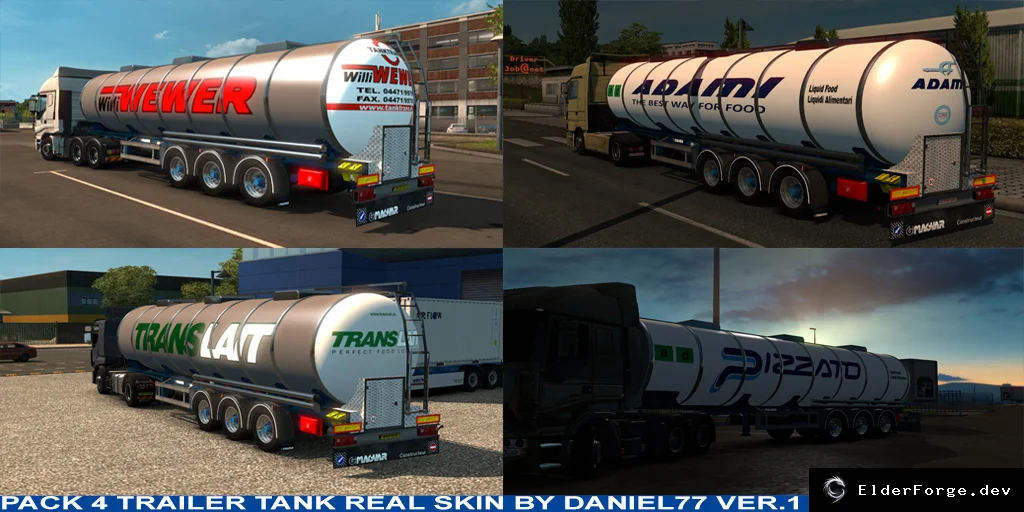 Обложка мода: Tank Trailer Food – Реальные прицепы для Euro Truck Simulator 2