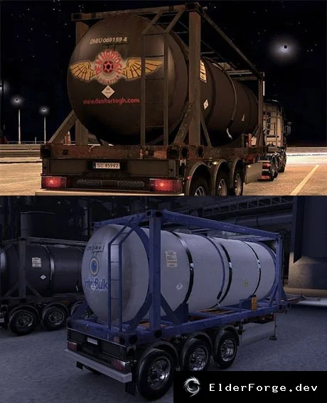 Обложка мода: Tank Trailer Skin Pack для Euro Truck Simulator 2 – новые раскраски прицепов