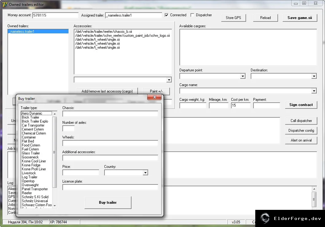 Обложка мода: Tedit – полные прицепы и раскраски для Euro Truck Simulator 2 (ETS2)