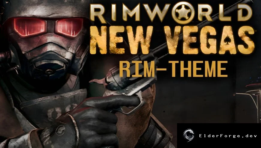 Тема интерфейса New Vegas для RimWorld – стилистика Fallout