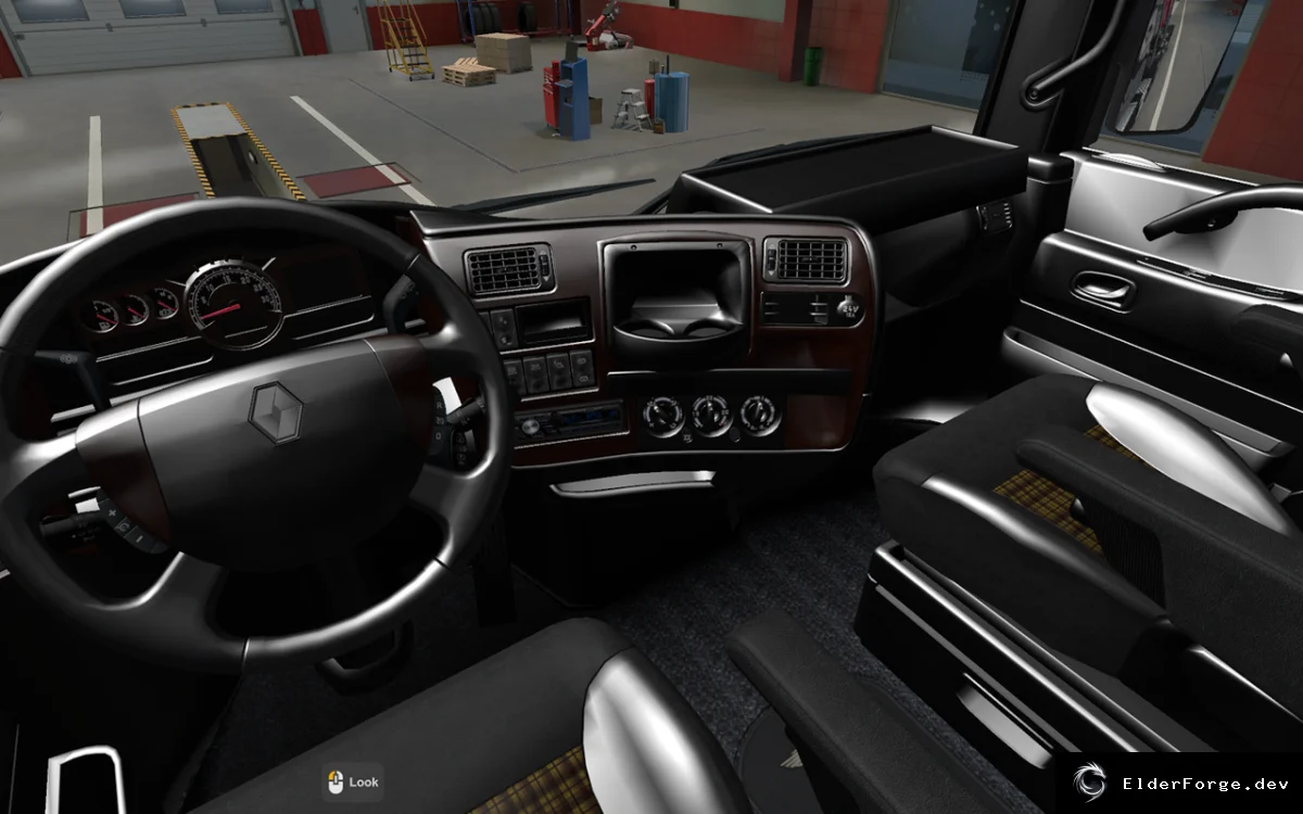 Обложка мода: Темный интерьер для Renault Magnum в Euro Truck Simulator 2 (ETS2)