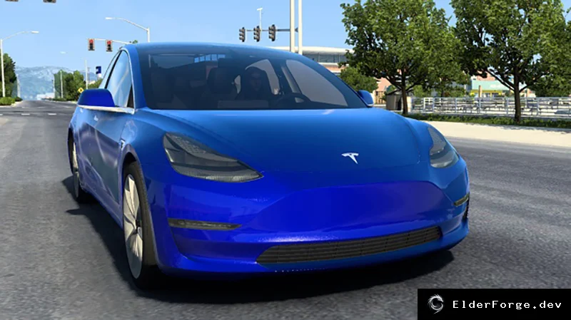 Обложка мода: Tesla Model 3 2018 для Euro Truck Simulator 2 – реальный электровнедорожник