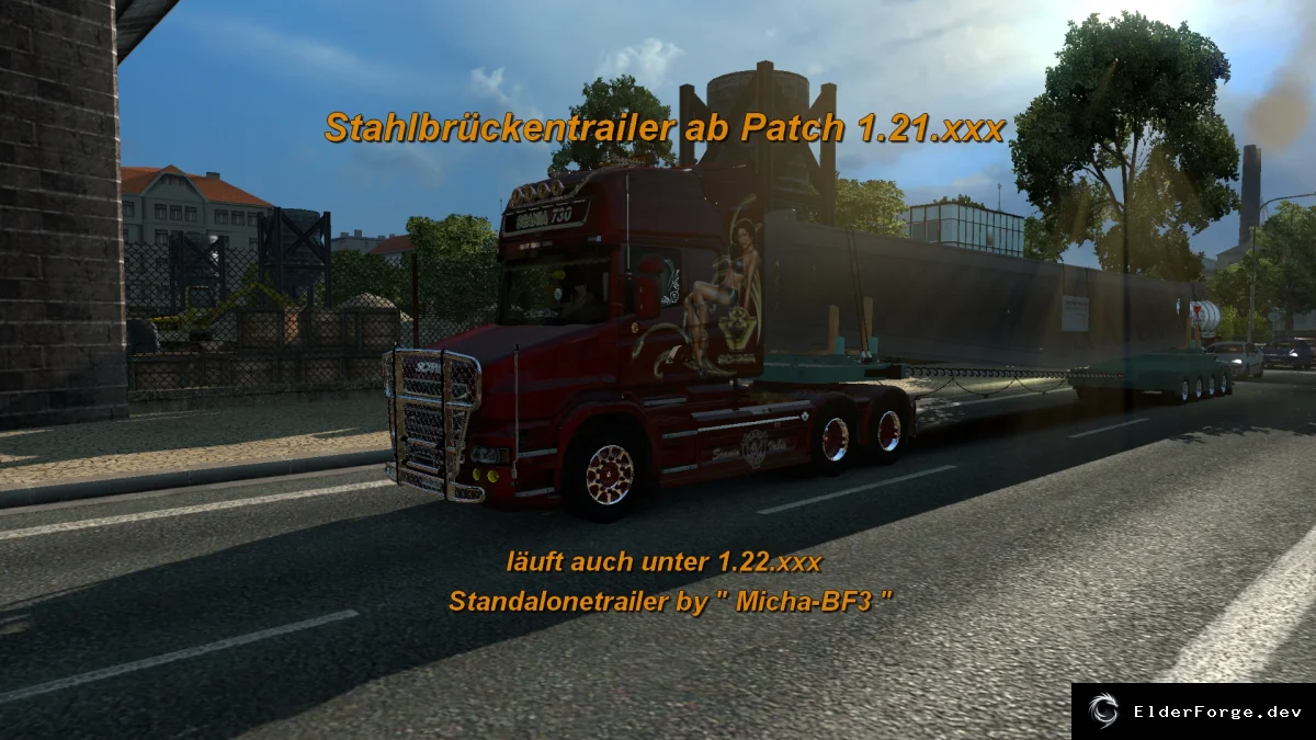 Обложка мода: Тяжелый прицеп «Steel Bridge» для Euro Truck Simulator 2 – низкорамный Doll, 40 т