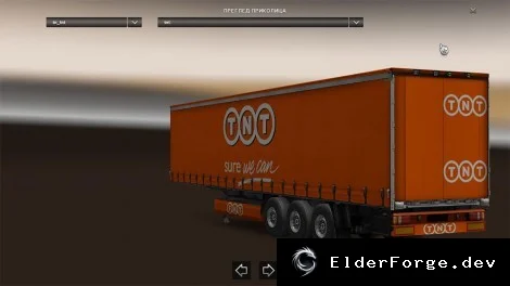 Обложка мода: TNT скин для трейлера – яркий дизайн в Euro Truck Simulator 2