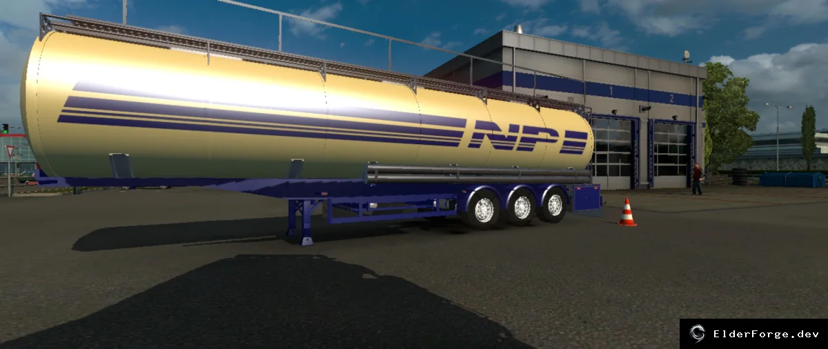 Обложка мода: Топливная цистерна для ETS2 – автономный прицеп‑топливозаправщик