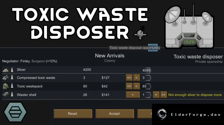 Toxic Waste Disposer – утилизация токсичных отходов в RimWorld