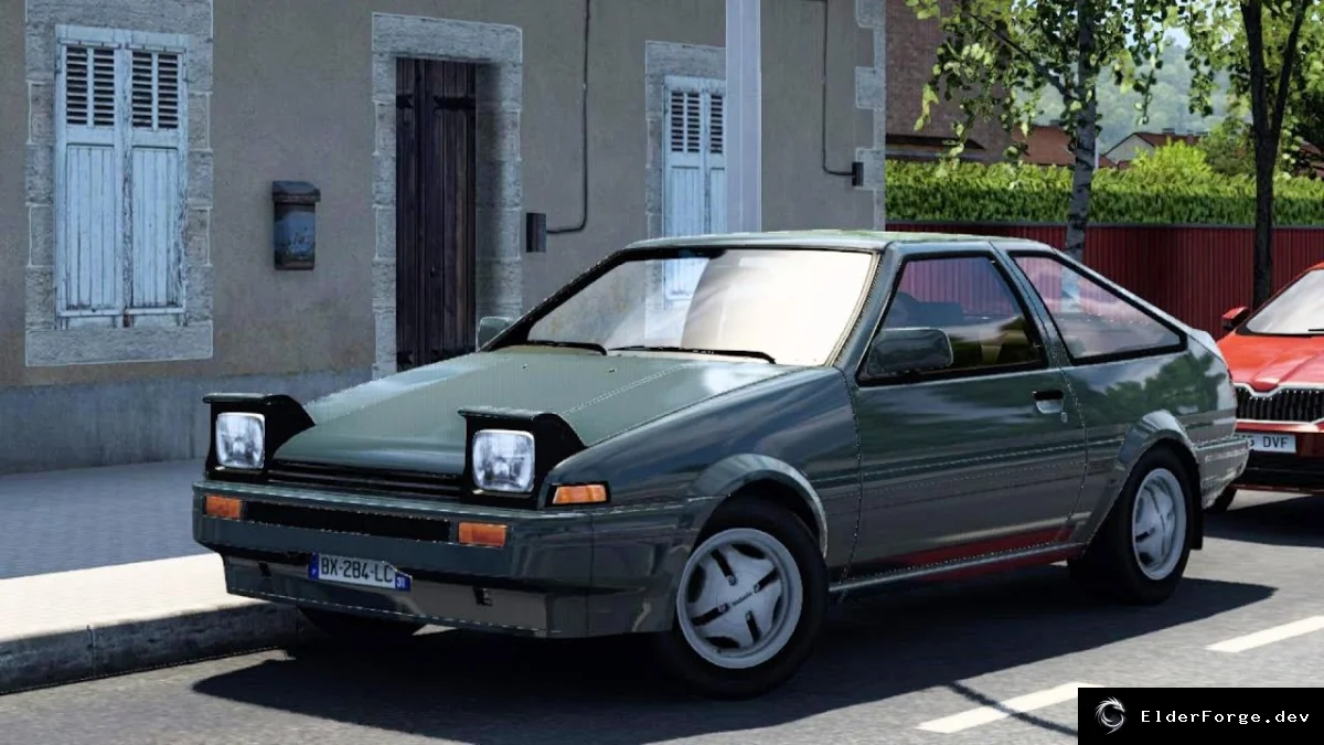 Обложка мода: Toyota AE86 Sprinter Trueno для Euro Truck Simulator 2 – классика 80‑х
