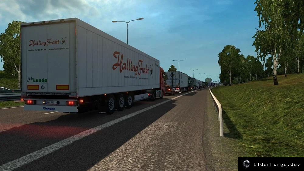 Обложка мода: Traffic Jam Mod v2.0 – Реалистичная пробка в Euro Truck Simulator 2