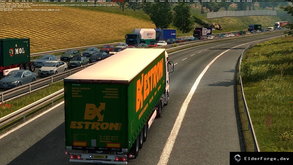 Обложка мода: Traffic Jam v3.0 – Увеличенная плотность трафика для Euro Truck Simulator 2 (ETS2)