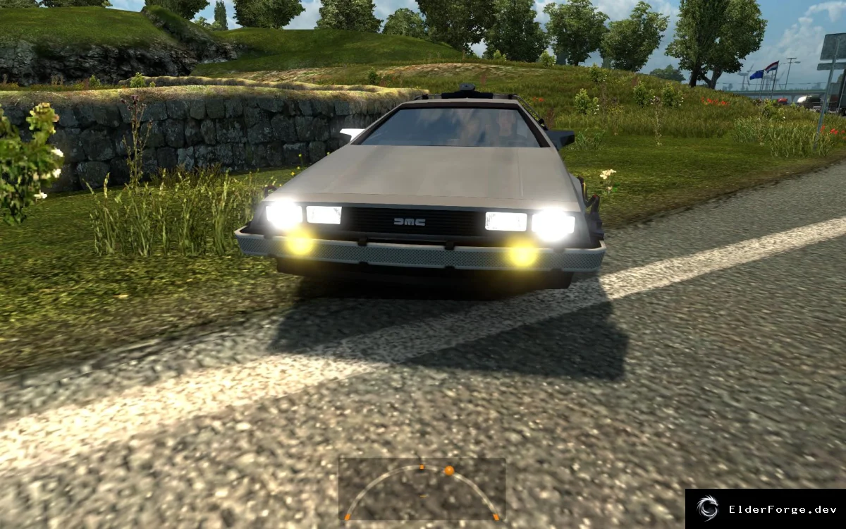 Обложка мода: Трафик из Будущего для Euro Truck Simulator 2 – DeLorean и Star Wars в ETS2